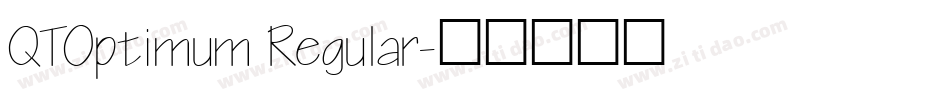 QTOptimum Regular字体转换
